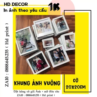 [ FreeShip ] Rửa ảnh khung ảnh VUÔNG 20x20cm in ảnh theo yêu cầu lấy ngay