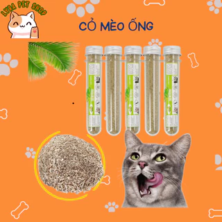 Cỏ mèo bạc hà, Cỏ catnip dạng ống cho mèo loại bỏ búi lông, giảm stress