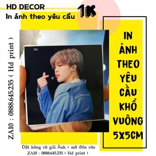 [ FreeShip ] In ảnh 9x9 ép plastic tràn viền theo yêu cầu, ảnh khổ vuông 9x9cm