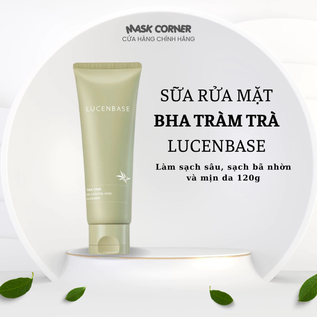 Sữa rửa mặt Lucenbase BHA Tràm Trà làm sạch da, giảm dầu, giảm mụn 120g