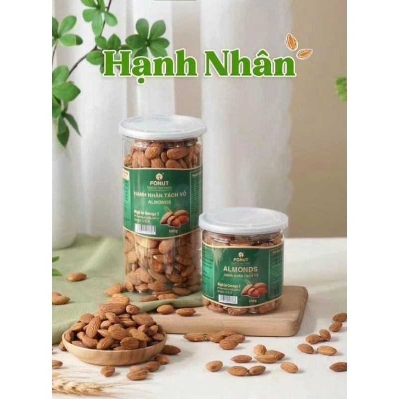 [LOẠI 1] Hạnh Nhân Tách Vỏ - Nhân Hạt Hạnh Nhân Mỹ 500g ( Ăn Kiêng / Làm sữa/ Giảm cân )