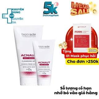 Sữa rửa mặt Biotrade Acnaut Oxy Wash Cleasing - Dành cho da mụn nhạy cảm dạng gel (50ml - 200ml)