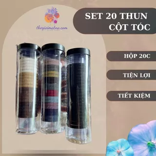 🛑Set 20 Dây Thun Cột Tóc Trơn Dễ Thương Phong Cách Hàn Quốc