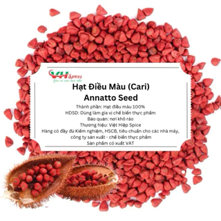 Hạt Điều Màu - Hạt Cari Túi 1Kg(Annatto Seeds) Việt Hiệp