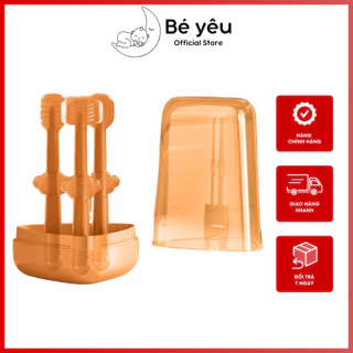 [Mẫu mới] Set bộ 3 bàn chải đánh răng Silicon cho bé