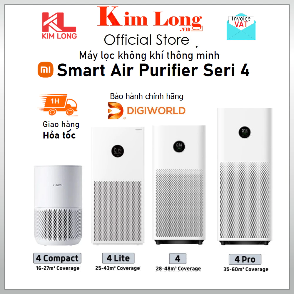 Máy lọc không khí Xiaomi Smart Air Purifier 4 Pro / 4 / 4 Lite / 4 Compact - Hàng chính hãng