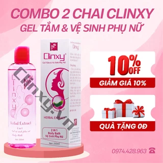 Combo 2 Chai Gel Tắm & Vệ Sinh Phụ Nữ CLINXY - Chai/250ml [Tặng kèm quà]