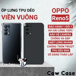 Ốp lưng Oppo Reno5, Reno 5 4G|5G cạnh vuông Cowcase | Vỏ điện thoại Oppo bảo vệ camera toàn diện TRON