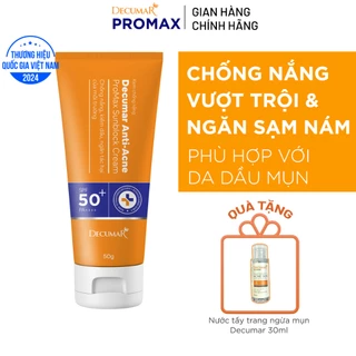 Kem Chống Nắng Ngăn Sạm Nám, Ngừa Thâm Mụn Decumar ProMax Sunblock Cream 50g - DPS01