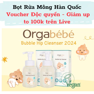 Bọt vệ sinh vùng kín và rửa mông hữu cơ ORGABEBE nội địa Hàn Quốc cho bé trai/gái từ sơ sinh chai 300ml