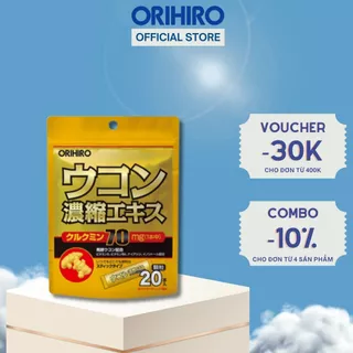 Tinh Bột Nghệ Giải Rượu ORIHIRO Nhật Bản Giải Độc Gan 20 Gói Nhỏ - Orihiro Viet Nam