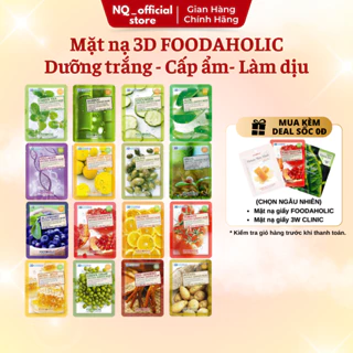 [LẺ 1 MIẾNG] Mặt Nạ Giấy Cấp Ẩm Giảm Mụn Dưỡng Da 3D FOODAHOLIC Natural Essence Mask 23ml