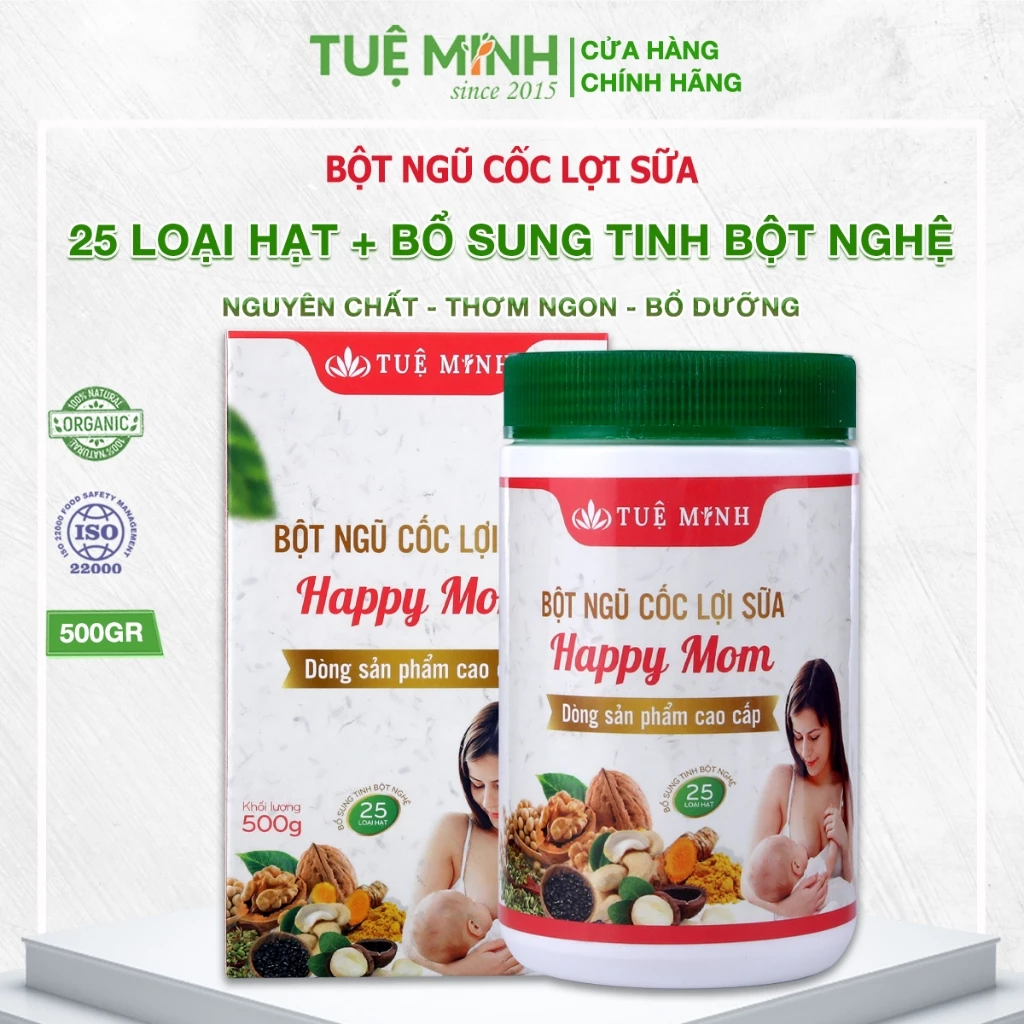 Ngũ cốc lợi sữa Tuệ Minh ngũ cốc bầu lợi sữa sau sinh giúp mẹ gọi sữa về nhiều và đặc hơn