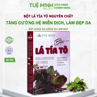 Bột tía tô sấy lạnh nguyên chất Tuệ Minh hỗ trợ bệnh Gout, tốt cho hệ tiêu hóa hộp 50gr