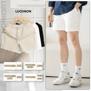 Quần Short nam vải Kaki nhung cao cấp, trẻ trung, lịch lãm, chuẩn form - LUCIINON