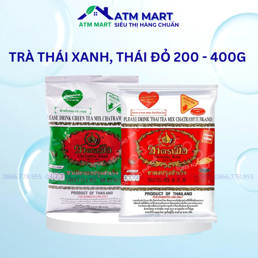 Trà Thái Xanh 200g, Đỏ 400g Nguyên Liệu Làm Trà Sữa - ATM Mart Siêu Thị Hàng Chuẩn