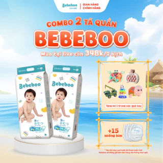 [TẶNG 15 MIẾNG BỈM + QUÀ] -  Combo 2 bịch Tã/Bỉm quần Bebeboo Nhật Bản Chính Hãng mỏng mềm đóng hè đủ size cho bé