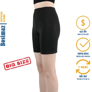 Quần Legging Nữ Bigsize Bosimaz BS341 đùi không túi màu đen cao cấp, thun co giãn 4 chiều, vải đẹp.