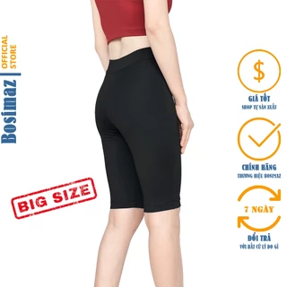 Quần Legging Nữ Bigsize Bosimaz BS351 ngắn không túi màu đen cao cấp, thun co giãn 4 chiều, vải đẹp.