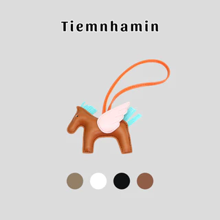Charm ngựa Tiemnhamin phụ kiện trang trí móc túi móc chìa khóa chất liệu da PU cao cấp - TNM017