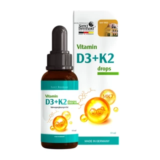 Vitamin D3 K2 Drops Sanct Bernhard Giúp Tăng Cường Hấp Thu Canxi, Giảm Nguy Cơ Còi Xương Ở Trẻ (Hộp 10ml)