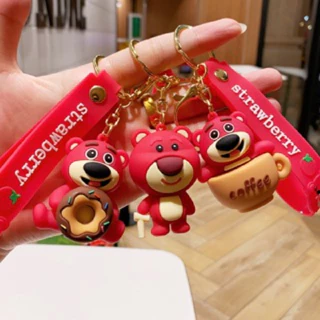 Móc khoá cao cấp hình gấu dâu Lotso 🍀Clovershop68🍀