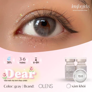 Kính áp tròng xám khói nhẹ nhàng DEAR GRAY chính hãng OLENS | HSD 3-6 tháng | Lens cận | LENSFORGIRLSS