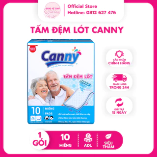 Tấm đệm lót Canny bảo vệ chống trào, tấm lót người già mềm mại, siêu thấm hút dùng kèm tã dán 45x72cm (10 miếng/gói)