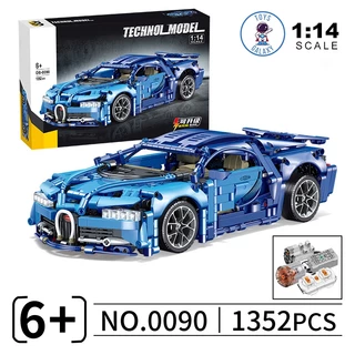 Đồ Chơi Lắp Ráp Mô Hình Siêu Xe Bugatti Chiron Điều Khiển Từ Xa RC Lamborghini / Ferrari JKC7102