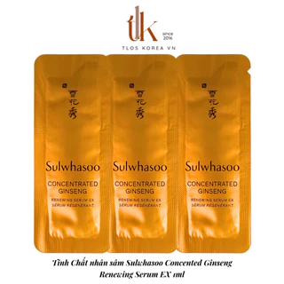 Serum Nhân Sâm Sulwhasoo - Tinh Chống Lão Hoá Chống Nhăn Cải Thiện Làm Mới Da gói 1ml.