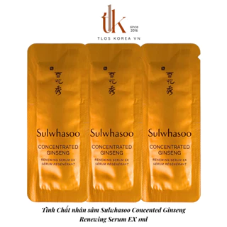 10 gói Tinh Chất Chống Lão Hoá Từ Nhân Sâm Sulwhasoo Concentrated Ginseng Renewing Serum gói sample