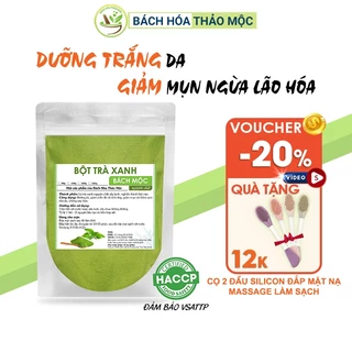 500G Bột Trà Xanh Nguyên Chất 100% Oganic BÁCH MỘC Bột Đắp Mặt Nạ Dưỡng Trắng Da