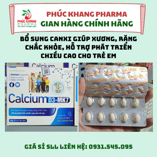 VIÊN UỐNG BỔ SUNG CALCIUM D3-MK7. HỖ TRỢ GIÚP CHẮC XƯƠNG, RĂNG CHẮC KHỎE