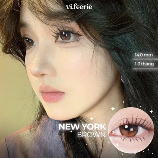 Kính áp tròng (lens) filter nâu mật ong New York Brown đủ độ cận-VF Lens