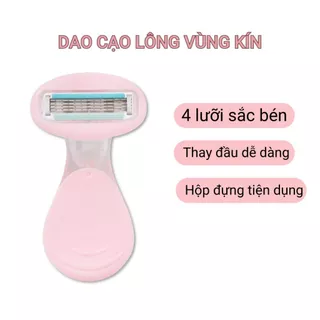 Dao cạo lông vùng kín, dao cạo bikini, chân, tay, 4 lưỡi mượt mà không đau rát