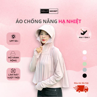 Áo Chống Nắng Hạ Nhiệt DOLLY SECRET UPF50+ Chống Tia UV Chất Thun Lạnh A51