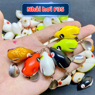 Nhái hơi F35 mini lưỡi titan giá rẻ, dài 3,5cm nặng 6g - 8g, mồi giả câu lure cá lóc siêu nhạy