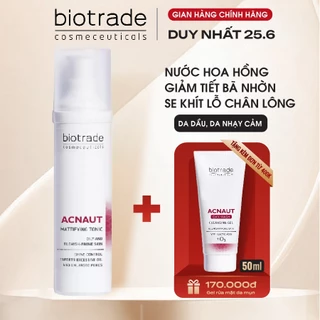 Nước Hoa Hồng Cho Da Dầu Biotrade Acnaut Mattifying Tonic giảm tiết bã nhờn, se khít lỗ chân lông Biotrade 60ml