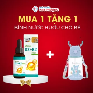 Vitamin D3+K2 MK7 D3k2 Sanct Bernhard Đức giúp hấp thu Canxi, tăng chiều cao cho bé, chống còi xương lọ 10ml