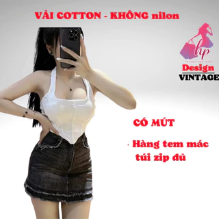 Áo yếm choàng cổ croptop nữ đẹp ôm body có mút cực sexy G138