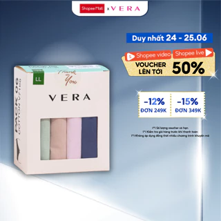 Combo 06 quần lót nữ cotton VERA 7166 [Giao màu ngẫu nhiên]