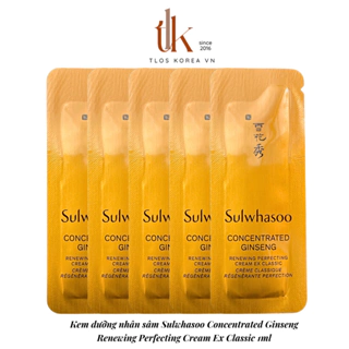 Nội Địa 12 Gói Kem Nhân Sâm Sulwhasoo Perfecring Cream 1Ml Tái Sinh Chống Lão Sáng Bóng Da