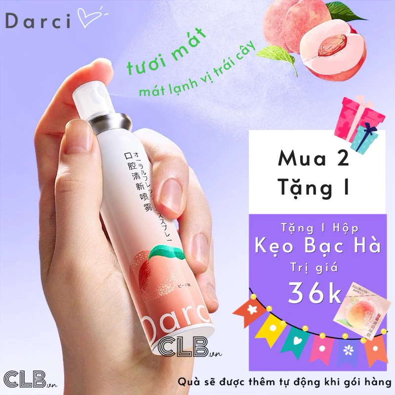 Xịt Thơm Miệng Darci/ Prokudent Dontodent Giữ Mùi Lâu Vị Trái Cây Bạc Hà Mát Lạnh Không Đường Không Cay