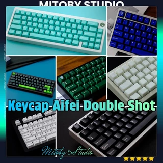 Keycap Aifei Icon Pyga V2 cherry profile PBT ABS double shot bàn phím cơ Mitoby Studio Keycap Marble