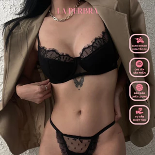 Lingerie Bộ Đồ Lót Ren Nữ Bralette Gợi Cảm LA PERBRA Áo Bra Ren 2 Dây Áo Ngực Ren Thiết Kế Có Gọng Có Mút Sexy - B09