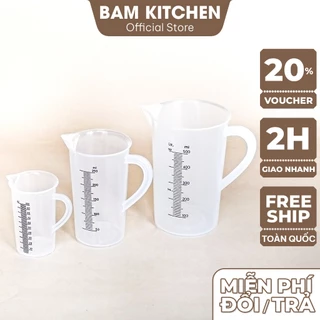 Ly đong nhựa Bam KITCHEN định lượng pha chế loại lớn 100ml – 500ml  cao cấp LDN01F