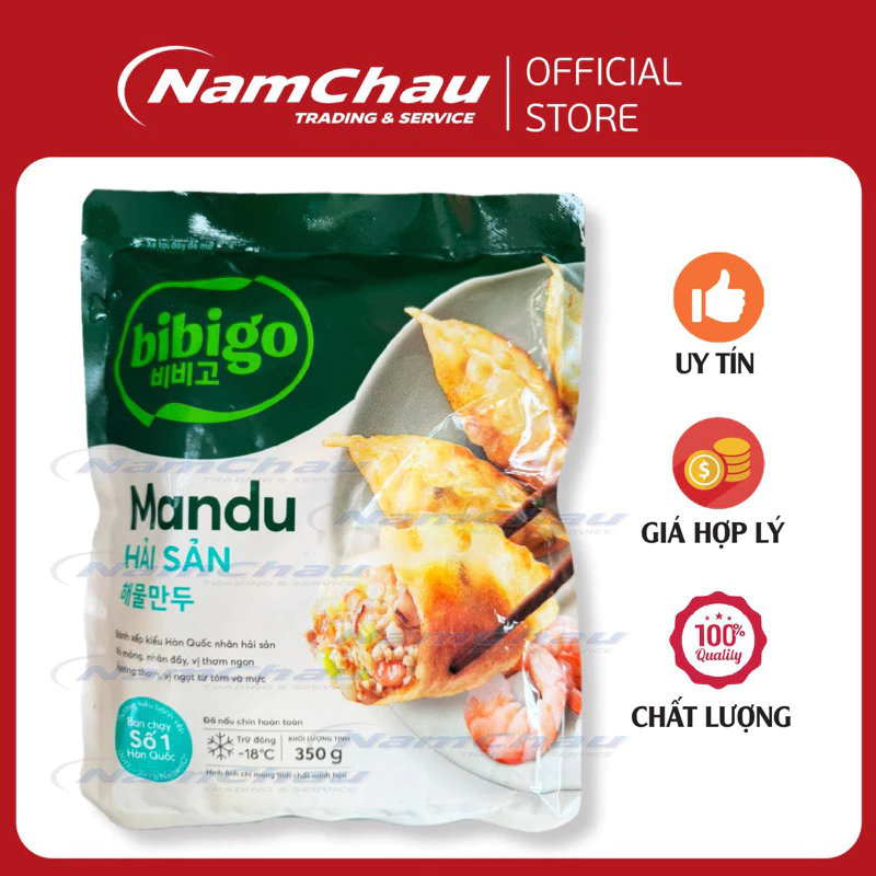 Bánh xếp Mandu CJ Food Bibigo 350g (Hải sản) [Giao hàng hỏa tốc HN]