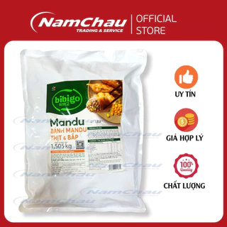 Bánh xếp Mandu nhân thịt & bắp CJ Food Bibigo 1.505gr chiên, rán, hấp tiện lợi [Giao hoả tốc HN]