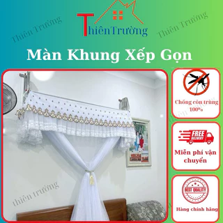 (Không kèm khung) bộ màn xếp cao cấp tuyn lạnh may phối ren thêu đủ kích thước