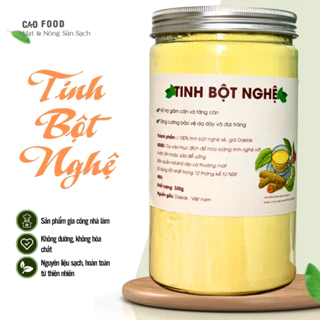 [500GR] Tinh bột nghệ CAO Food nguyên chất từ 100% nghệ sẻ già Đaklak dân trồng sạch tự nhiên